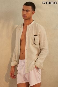 Бледно-розовый - Reiss Shore пляжные шорты с затягивающимся шнурком на талии (616485) | €88