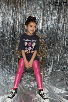 Rose métallisé brillant - Legging enduit brillant (3-16 ans) (616581) | €5 - €9