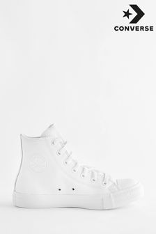 Converse White Leather High Top Trainers (616587) | €40