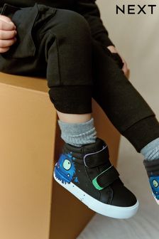 Black Glow In The Dark Monster Standard Fit (F) Warm Lined Touch Fastening Boots (616588) | €14.50 - €17.50