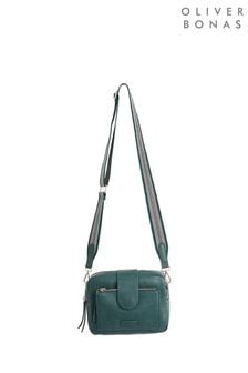 Green - Oliver Bonas Charlee Striped Crossbody Bag (616609) | kr950