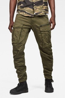 צבע חאקי - מכנסיים עם אמרה בגזרה ישרה דגם Rovic Zip 3D של G Star (616667) | ‏373 ₪