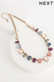 Pink/Purple/Blue Sparkle Stone Necklace (616724) | KRW26,900