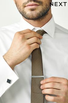 Silver Tone Brushed Tie Clip (616727) | DKK80