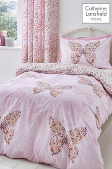 Catherine Lansfield Pink Enchanted Butterfly Reversible Duvet Cover Set (616807) | €22 - €27