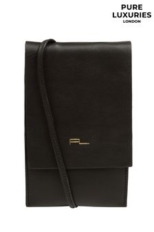 أسود - حقيبة هاتف Rina Nappa جلد تعلق حول الجسم من Pure Luxuries London (616936) | 161 د.إ