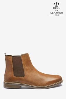 Tan Leather Waxy Finish Chelsea Boots (617048) | $94