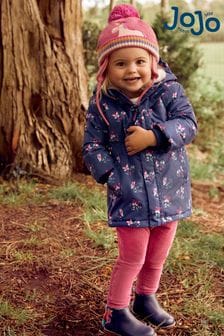 Skórzane botki dziewczęce typu Chelsea marki Jojo Maman Bébé z jednorożcem (617157) | 250 zł