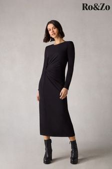RO&Zo Petite Twist Detail Jersey Dress (617658) | kr1,155
