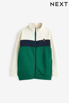 Green/Blue Zip Thru Colourblock Stag Sweatshirt (3-16yrs) (617738) | ￥2,780 - ￥3,820