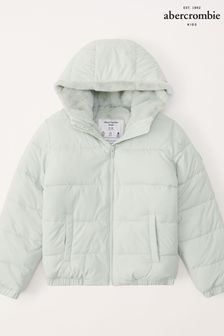 Abercrombie & Fitch Green Quilted Puffer Jacket
