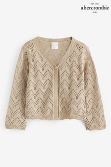 Abercrombie & Fitch Natural Pointelle Open Knit Cardigan (617943) | 1,659 UAH