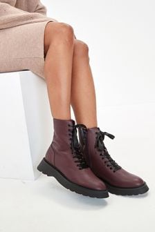 Berry Red Regular/Wide Fit Forever Comfort® Lace-Up Boots (618059) | ₪ 143