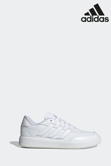 adidas White/Silver Sportswear Courtblock Trainers (618497) | 247 QAR