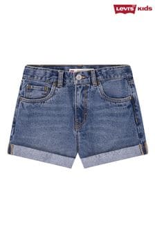 ブルー - Levi's® Mom Denim Shorts With Roll Cuff (618637) | ￥6,170 - ￥7,050
