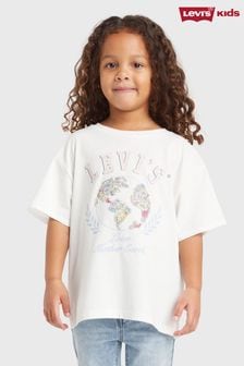 Levi's® Cream Varsity Logo Oversized T-Shirt (618802) | SGD 48 - SGD 50