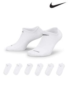 Blanc - six Lot Nike légères invisibles Chaussettes (618892) | €21