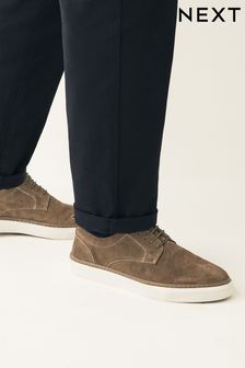 Suede Cupsole Derby Shoes
