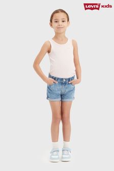 Levi's® Blue Light Mom Denim Shorts With Roll Cuff (619188) | OMR18 - OMR21