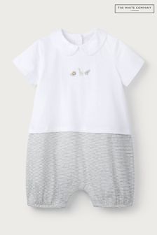 The White Company Grey Collared Mock Top Romper (619309) | €13