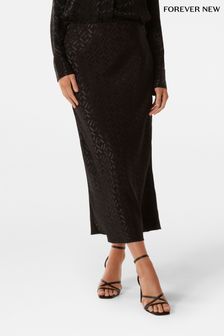 Forever New Black Tanisha Jacquard Skirt (619484) | €79