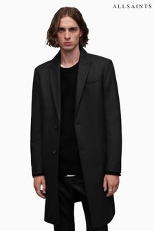 AllSaints Black Jemison Coat (620079) | OMR155