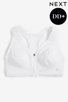 White Next Active Sports High Impact Zip Front Bra (620279) | AED112