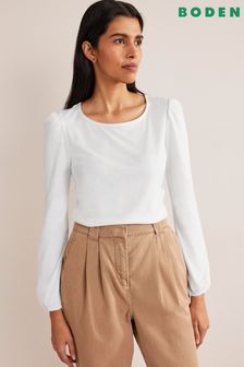 Boden White Supersoft Long Sleeve Top (620307) | €44