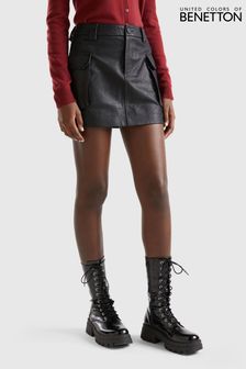 Benetton Womens Mini Black Cargo Skirt (620571) | CA$160