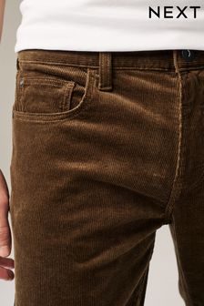 Tan Brown Straight Fit Cord Jean Style Trousers (620777) | €21