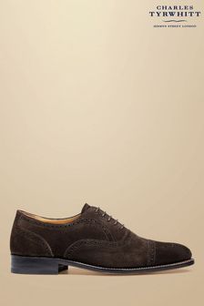 Charles Tyrwhitt Brown Suede Oxford Brogue Shoes (621146) | €206