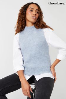 Threadbare Blue Crew Neck Jumper Tank Top (621230) | €29