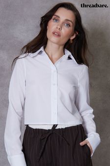 Threadbare Cotton Rich Long Sleeve Cropped Shirt