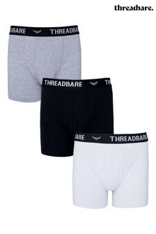 Threadbare White A-Front Trunks 3 Packs (621357) | AED100