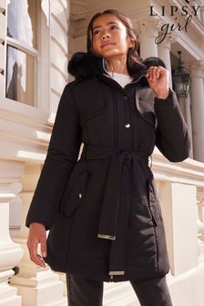 Girls khaki parka coat hot sale
