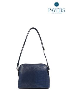 Синяя сумка с длинным ремешком и эффектом крокодиловой ткани Pavers (621539) | €31