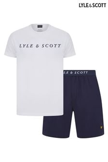 Lyle & Scott Blue Oakley T-Shirt and Short Set (621943) | 203 QAR