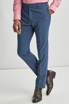 Niebieski - Melanżowy garnitur ze streczem: spodnie (621970) | 37 zł
