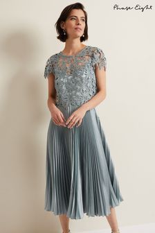 Phase Eight Grey Dana Lace Double Layer Dress (622049) | 259 €