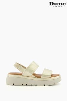 Dune London Gold Location Padded Flatform Sandals (622184) | $163