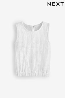 White Textured Vest (3-16yrs) (622460) | KRW14,900 - KRW25,600