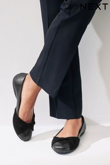 أسود - حذاء باليرينا جلد Forever Comfort (622483) | د.ك 15
