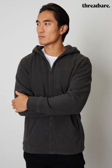 Threadbare Grey Micro Fleece Zip Through Hoodie (622549) | $53