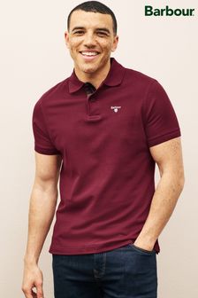 Barbour® Burgundy Red Classic Pique Polo Shirt (622747) | AED350