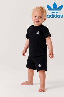 Black - Adidas Originals Shorts And T-shirt Set (623700) | kr550