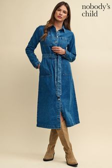 Nobodys Child Blue Finchley Plain Shirt Dress (623858) | €54