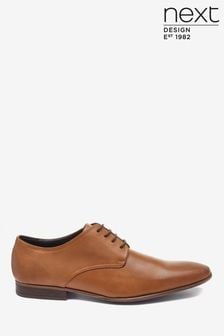 Tan Brown            Textured Derby Shoes (623994) | €28