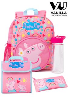 Vanilla Underground Pink Peppa Pig Girls 4 Piece Backpack Set (624238) | 198 SAR