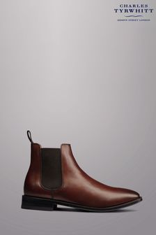Charles Tyrwhitt Brown Leather Chelsea Boots (624345) | $318