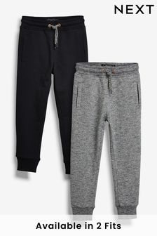 Black/Grey Slim Fit Joggers 2 Pack (3-16yrs) (624386) | 10,410 Ft - 14,050 Ft